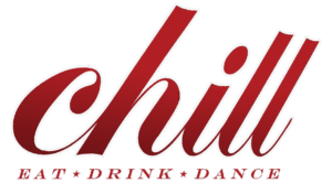 A red and white logo for chili 's.